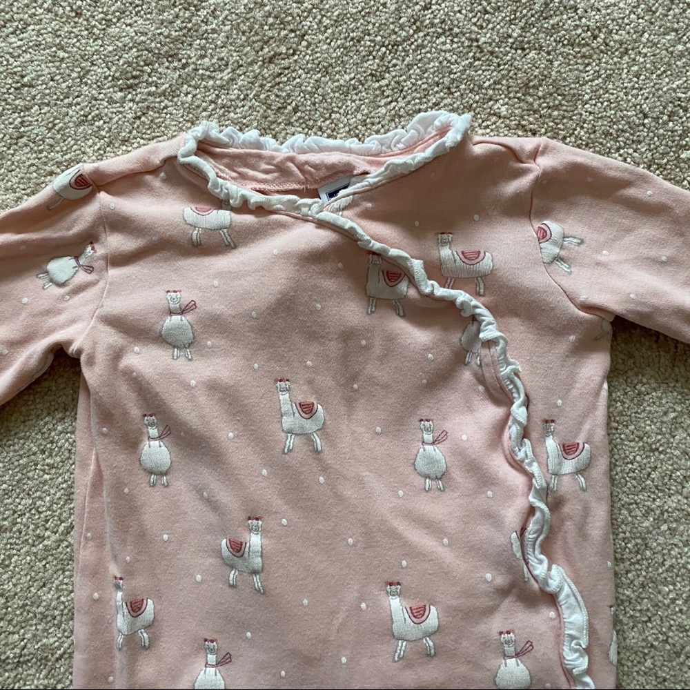 Janie and Jack | Pastel pink llama footie - Picture 5 of 7
